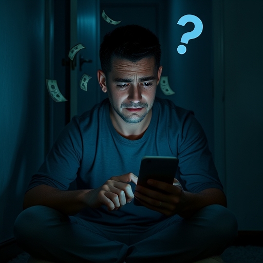 受困於昏暗環境中的人,象徵詐騙受害者的心理狀態