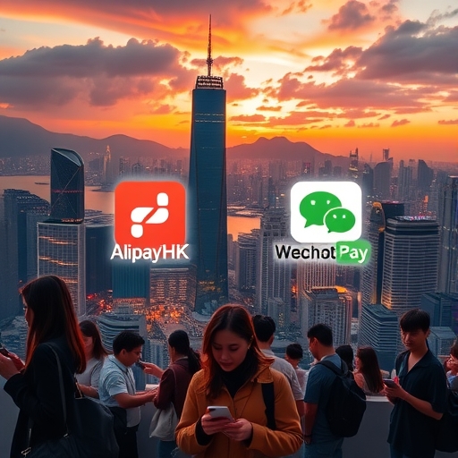 香港傍晚繁華都市景觀,展現金融中心活力