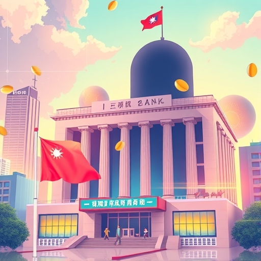 台灣金融市場與外匯交易意象插畫