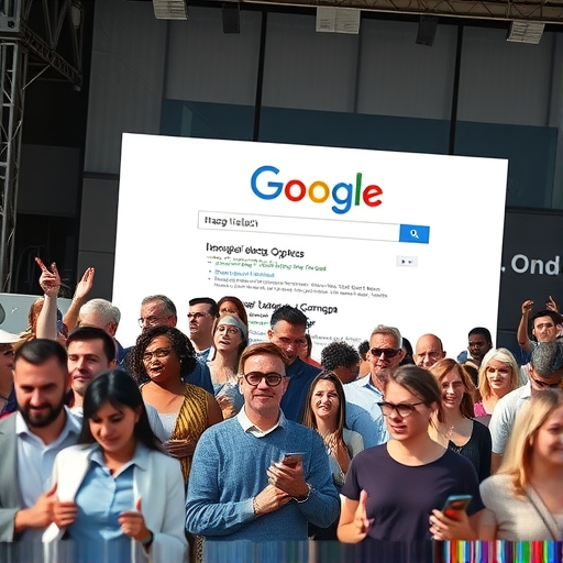網站位居 Google 搜尋結果頂端示意圖