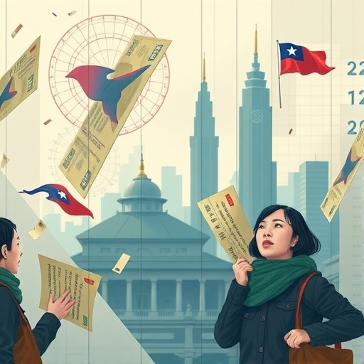 二元期權概念藝術插畫,呈現高風險交易的不確定性