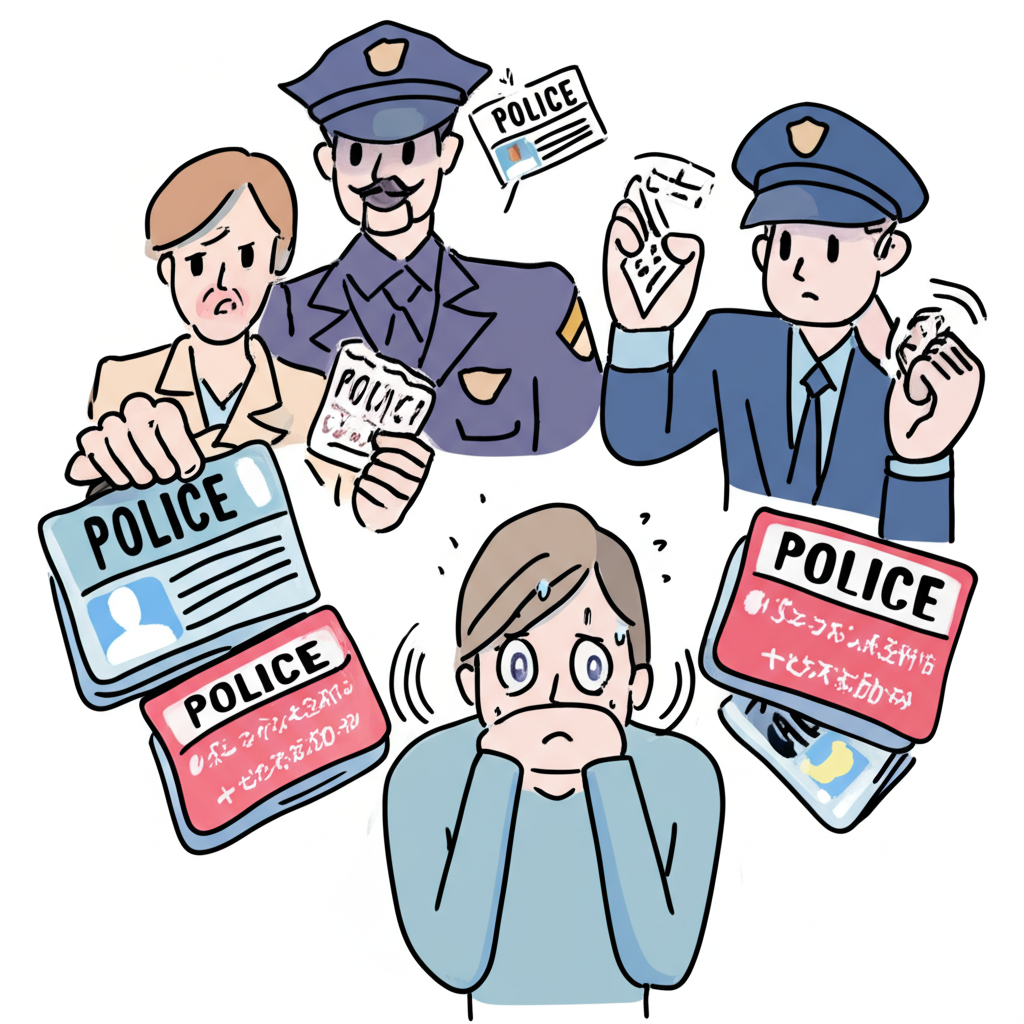 常見點數詐騙手法示意圖:假冒公務員與親友進行詐騙情境