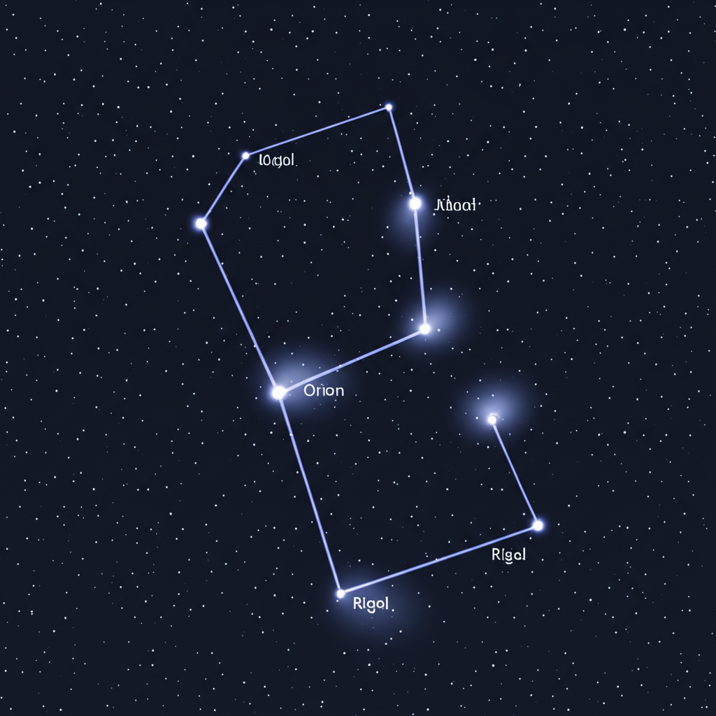 獵戶座在深邃冬夜中清晰可見,獨特的沙漏輪廓與明亮星點散發壯麗光芒