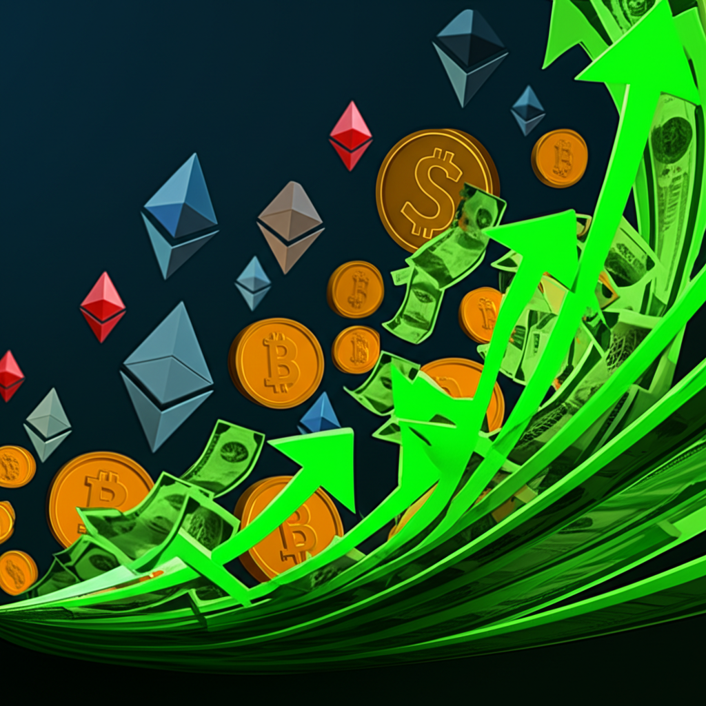 股票、加密貨幣與期貨等金融商品價格持續上漲,資金流入形成正向循環,展現多頭市場特徵