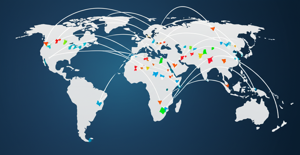 Global financial market trends illustration