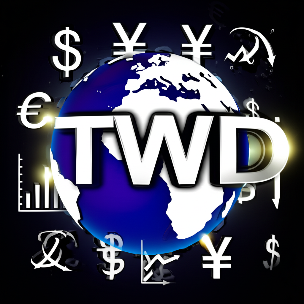 TWD貨幣代碼在全球金融交易中的插圖,展示國際貨幣與ISO 4217標準