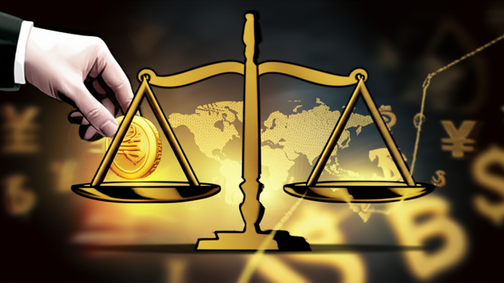 投資者在地緣政治動盪與經濟不確定中將黃金視為避險資產的圖示