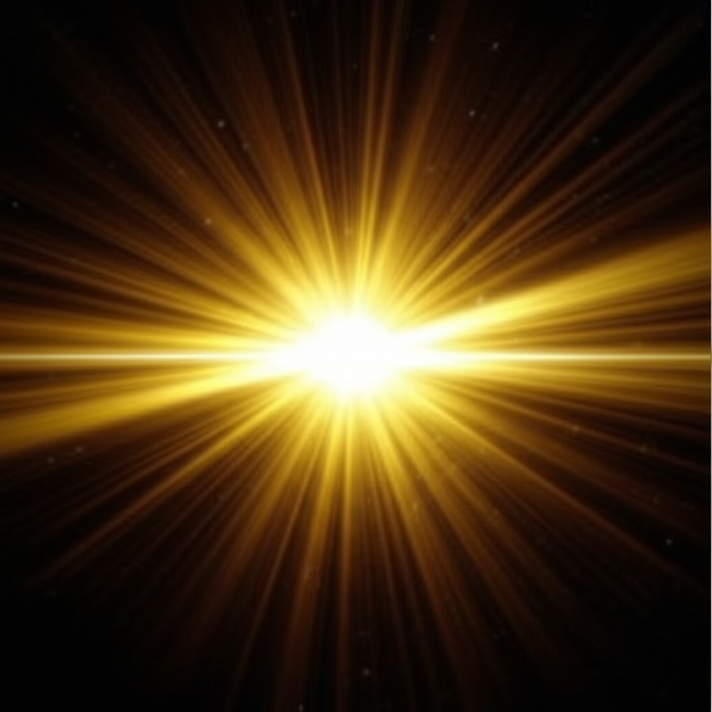 黯淡恆星快速增亮,表面爆發能量,象徵天文事件中的突然光湧