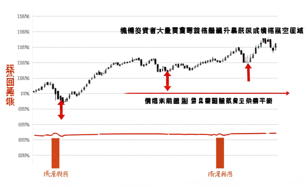 機構投資者導致價格跳空形成 FVG 區域的市場動態插圖,強調供需失衡與未來回補過程