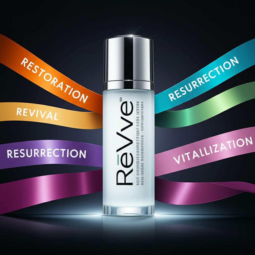 Revive詞彙的多重含義與ReVive護膚品牌再生科學示意圖