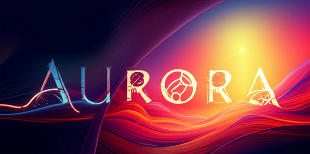 Aurora 拉丁詞源插圖，從黑暗轉向黎明，象徵希望與新生
