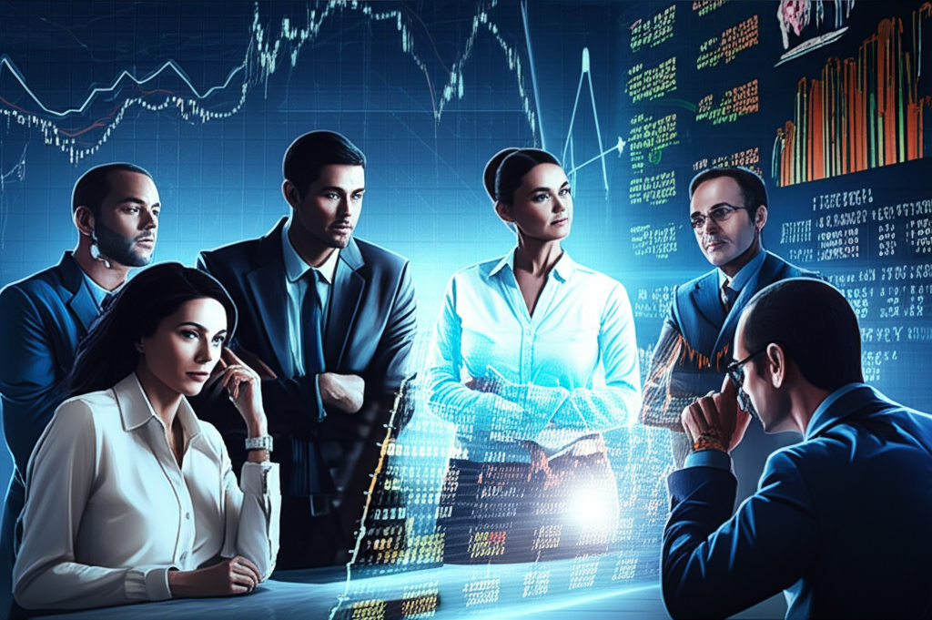 有色金屬市場參與者如貿易商、製造商、投資者和分析師注視著顯示圖表和數據的螢幕,象徵他們尋求來自數位平台的全面權威洞察