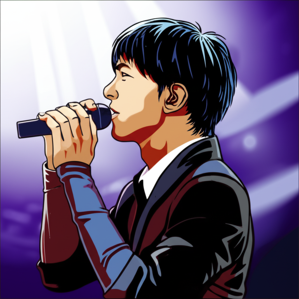 韓國男歌手KCM在舞台上演唱R&B與抒情歌曲,展現情感豐富的表演