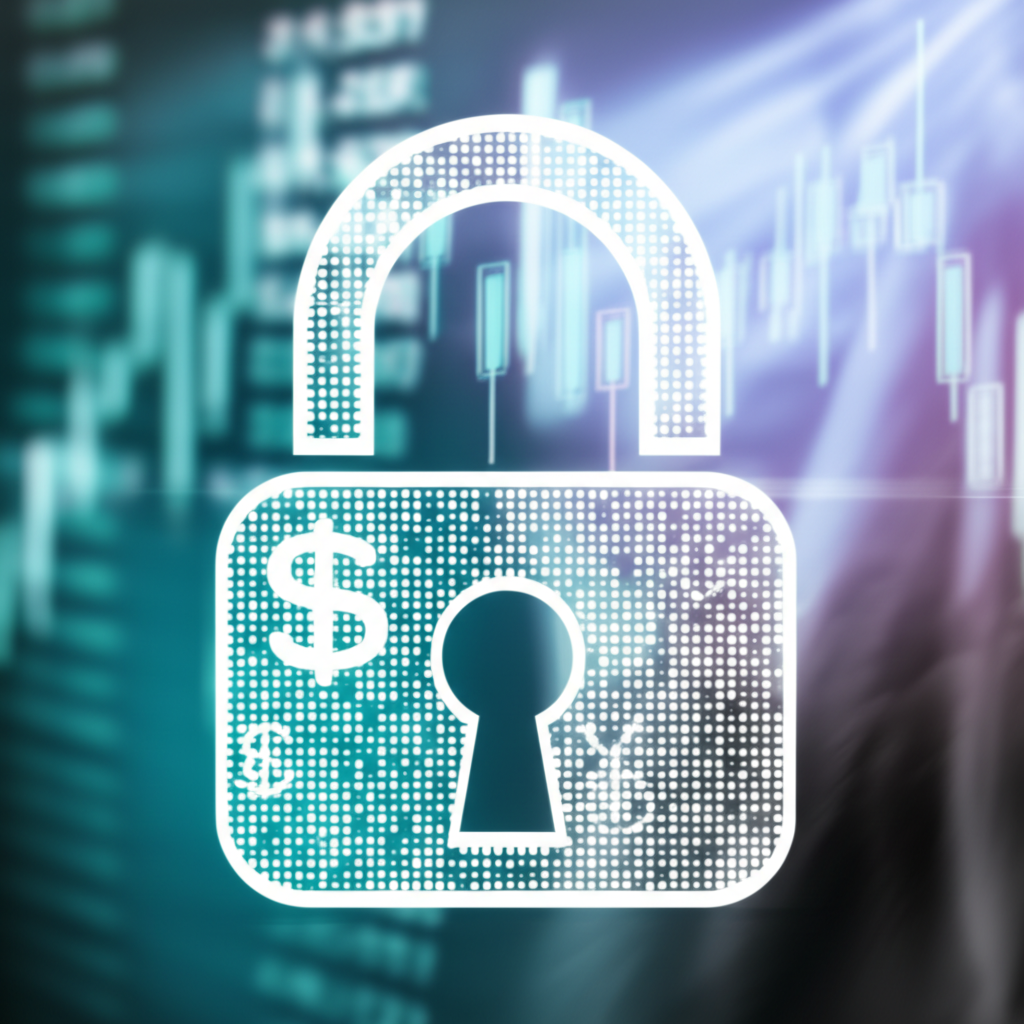 Secure forex trading illustration