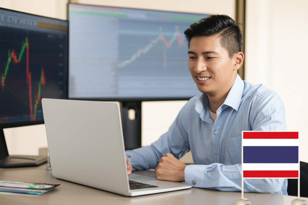 Thai investor safely trading FX