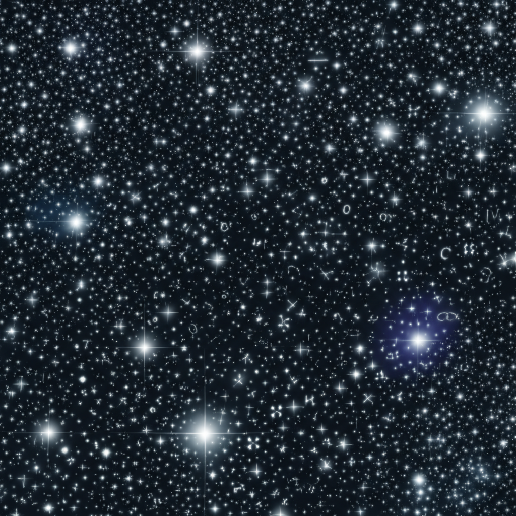 浩瀚的星空宇宙充滿無數星星與數學符號,代表無限空間與無盡集合的概念