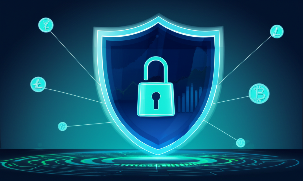Secure online trading platform illustration