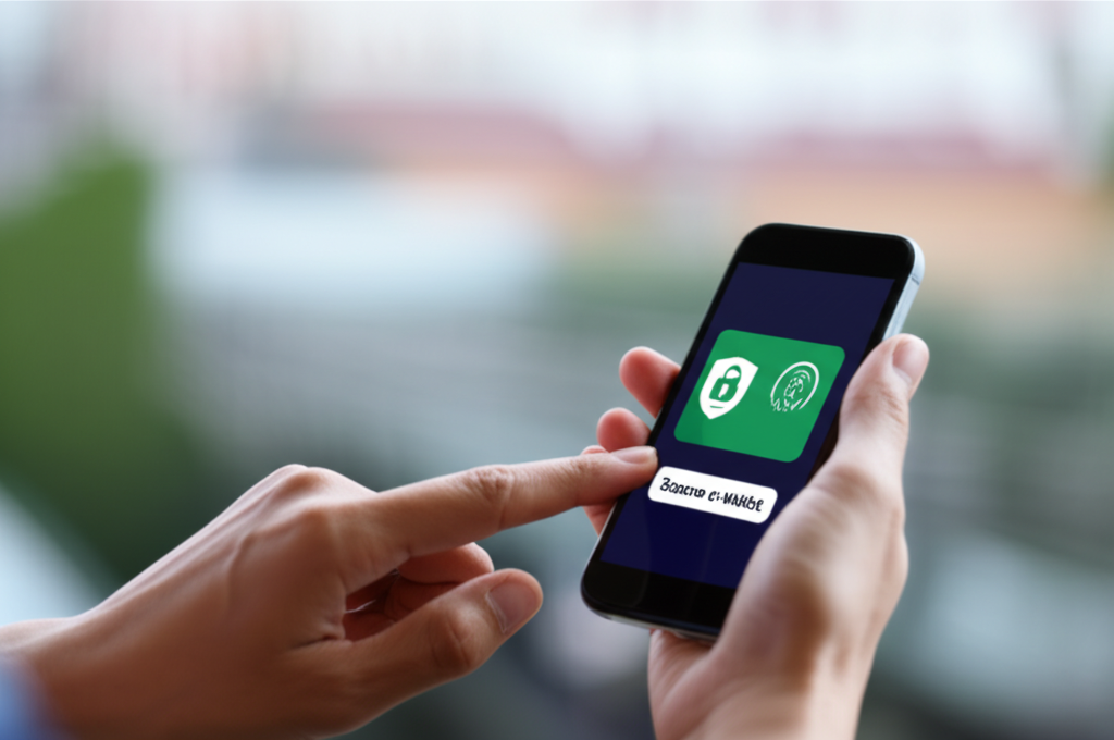 Thai person using secure e-wallet