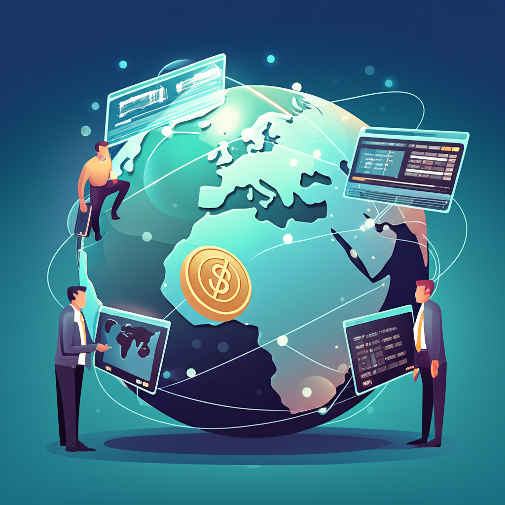 Global brokers for arbitrage illustration
