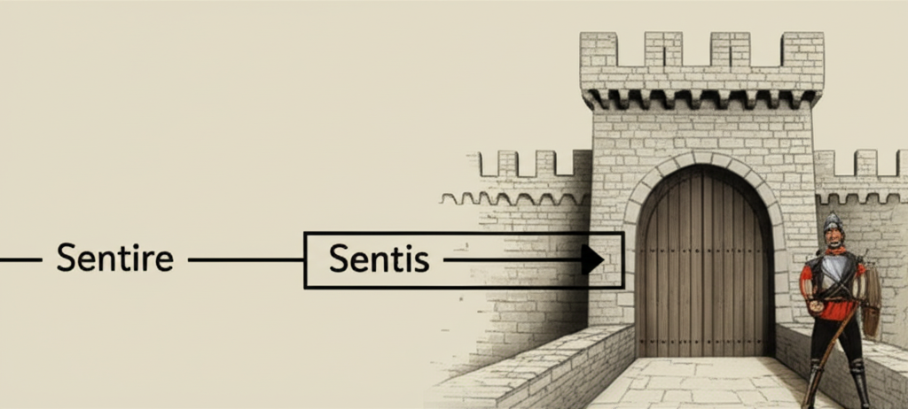 Sentinel 詞源演變,從拉丁根源到守衛者的插圖