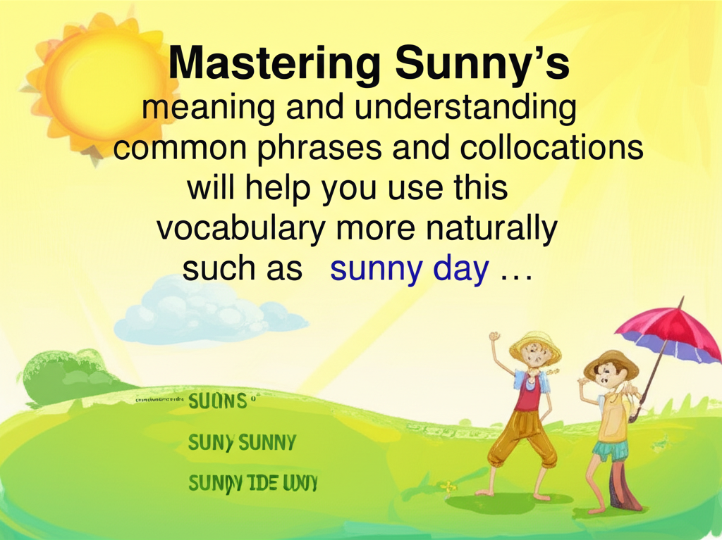 Sunny 常用片語與搭配的實用插圖