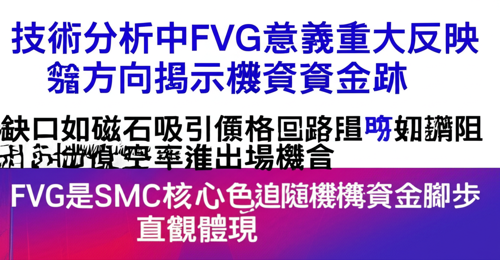 K 線圖上 FVG 識別教學插圖,包含看漲與看跌公允價值缺口的空白區域標示
