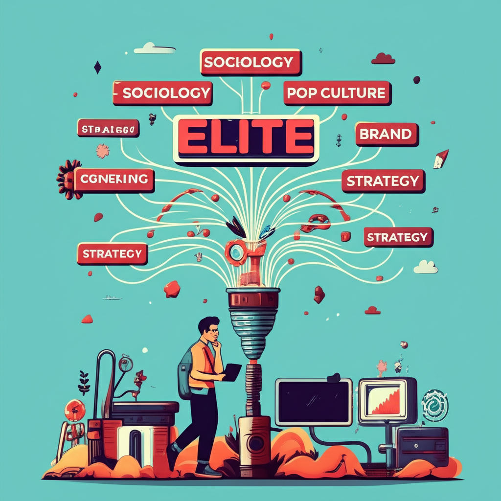 探索 elite 詞彙在社會學、流行文化與品牌策略中的互聯概念插圖