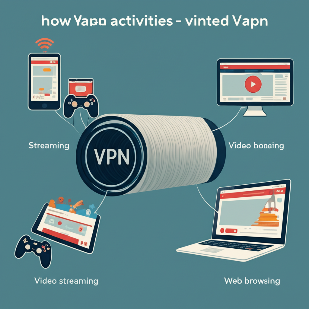 VPN 支援串流、遊戲與瀏覽的資訊圖