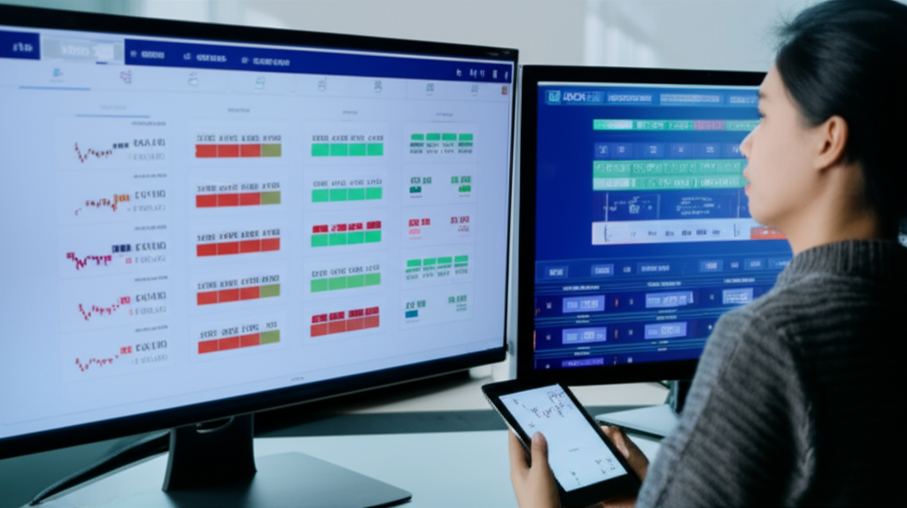 Thai investor comparing forex platforms